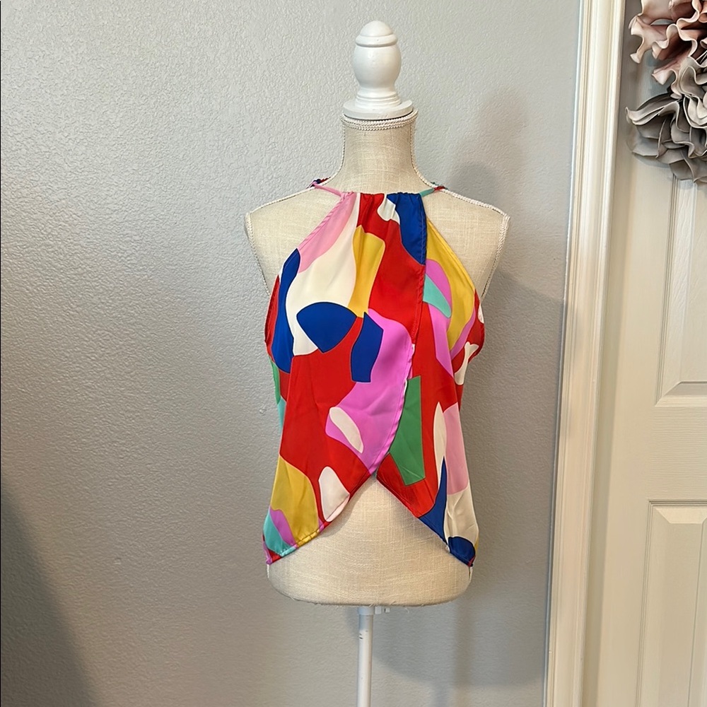 Colorful Abstract Women's Halter Top